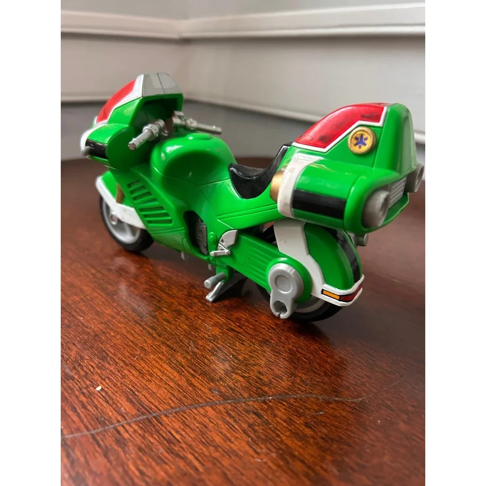 Vintage 1999 Bandai Power Rangers Lightspeed Rescue Green Ranger Cycle Vehicle